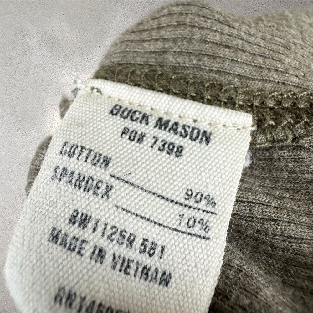 Buck Mason Surplus Ribbed Maxi Dress Marled Bay Leaf Organic Cotton Minimalist M - Picture 5 of 7